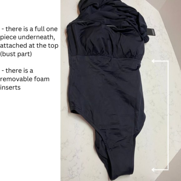 Magicsuit Black One-Shoulder Ring Swimdress with Side Tie - Picture 6 of 12